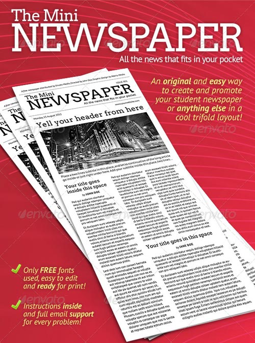 Newspaper Template For Mac