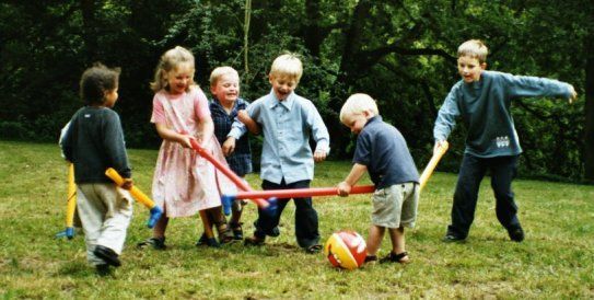 Young Children Playing Together